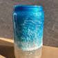 WHOLESALE- Blue Beach Made w/ Real Sand - 15 oz. Latte Glasses