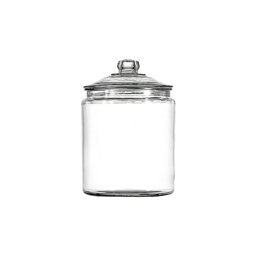 Glass Cookie Jar with lid , 1/2 gallon