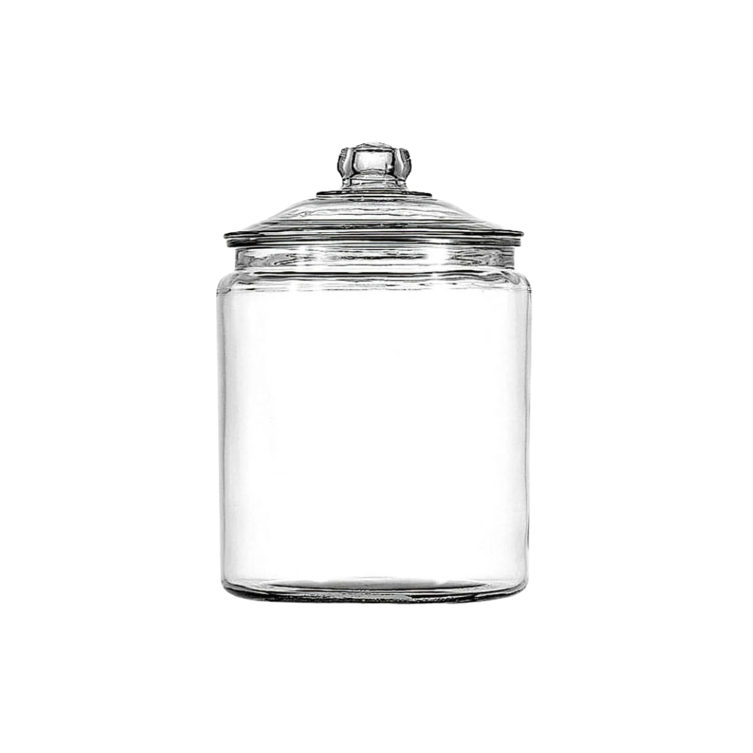 Large Glass Cookie Jar with lid , 2 gallon