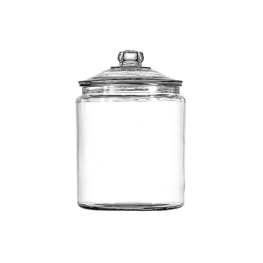 Large Glass Cookie Jar with lid , 2 gallon