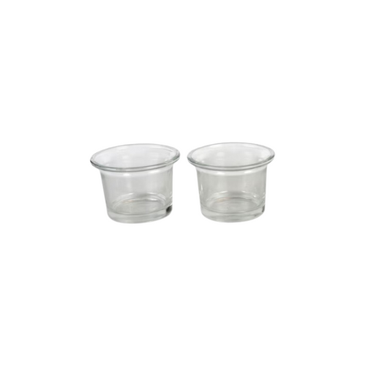 Set of 2 Tealight Candleholders, 1.875 x 2.5 in