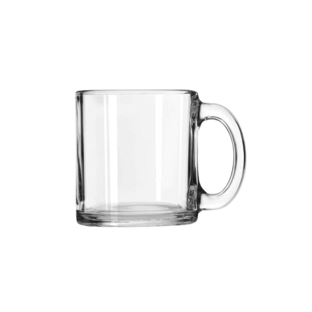 Thick Glass Coffee Mug, 13 oz.