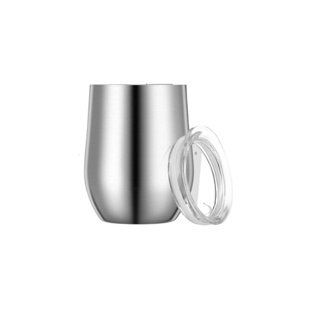 Stainless Steel Wine Tumbler w/ lid 12 oz.