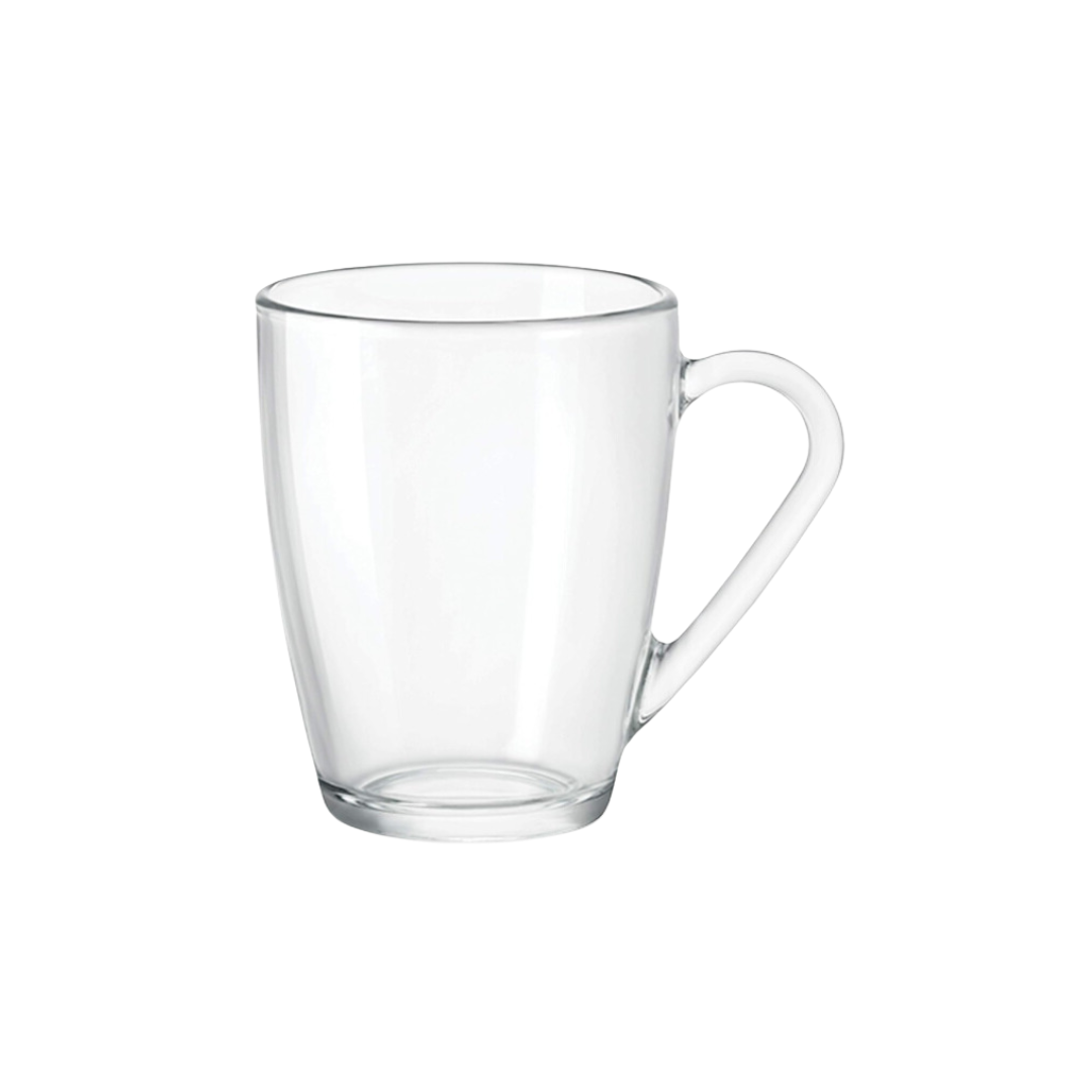 Small Glass Coffee Mug, 10.75 oz.