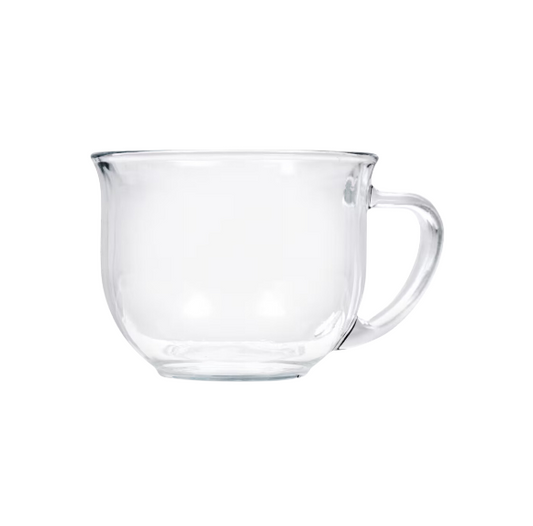 Large Wide Mouth Glass Coffee Mug, 16 oz.